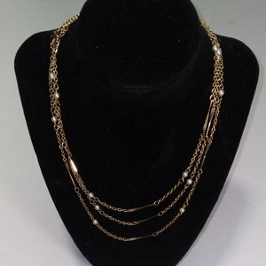 Vintage Sarah Coventry Gold and Pearl Necklace